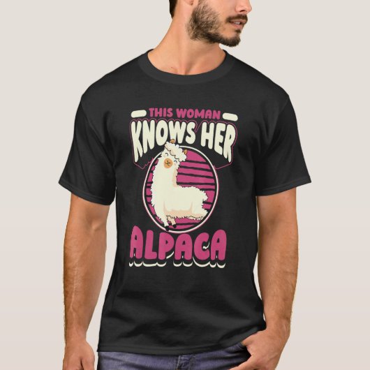 Deze vrouw kent haar alpaca lama pako huacaya alpa t-shirt (Voorkant)