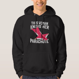 Deze vrouw kent haar parachute Paratrooper Airman Hoodie