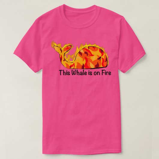 Deze walvis staat in brand t-shirt (Design voorkant)