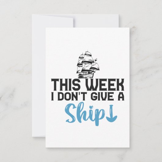 Deze week geef ik geen schimmelige cruise van het  bedankkaart (Voorkant)