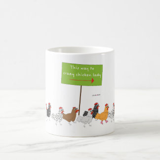 Deze weg naar de gekke Chicken Lady Koffiemok