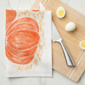 Deze weg naar de pompoen patch Waterverf pompoenen Theedoek (Quarter Fold)