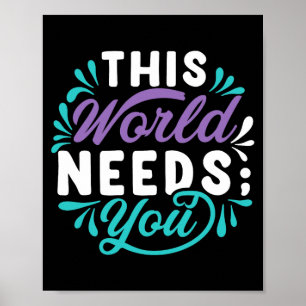 Deze Wereld Heeft Jou Nodig Premium Tri-Blend Desi Poster