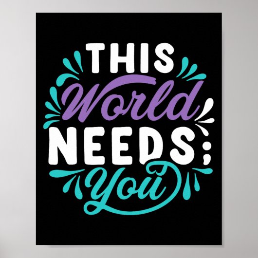 Deze Wereld Heeft Jou Nodig Premium Tri-Blend Desi Poster (Voorkant)