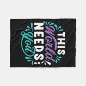 Deze Wereld Heeft Jouw Ontwerp Nodig Fleece Deken (Voorkant (Horizontaal))
