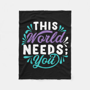 Deze Wereld Heeft Jouw Ontwerp Nodig Fleece Deken