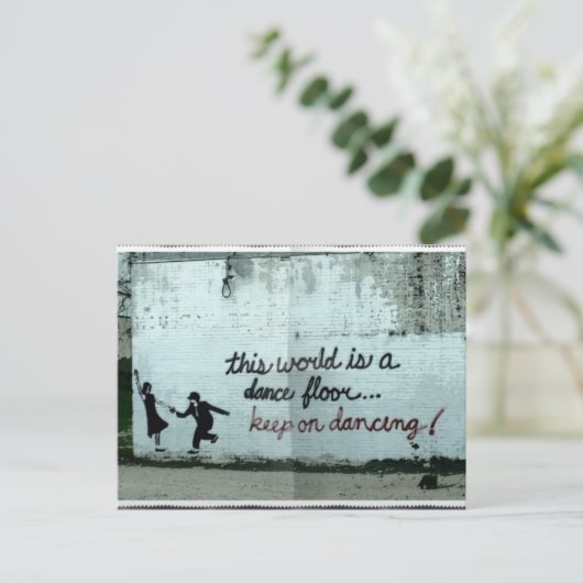 Deze wereld is een dansvloer briefkaart (Staand voorkant)