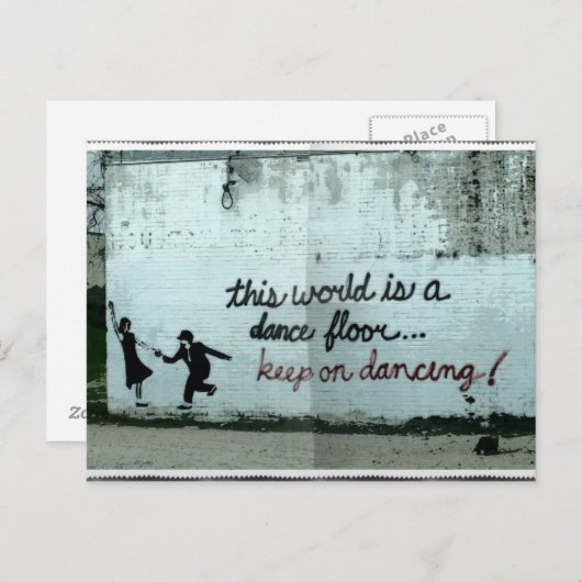 Deze wereld is een dansvloer briefkaart (Voorkant / Achterkant)