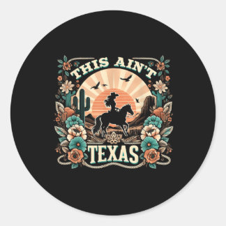 Deze Westerne Cowgirl Desert Sunset Art uit Saint  Ronde Sticker