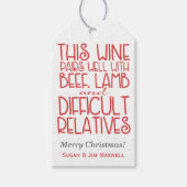 Deze wijn paren goed op maat cadeaulabel (Voorkant)