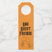 "Deze wijn past goed..." Flessenhanger labels (Achterkant)