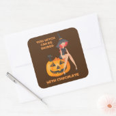"DEZE WITCH KAN WORDEN GEBRIBEERD.." grappig Vierkante Sticker (Envelop)