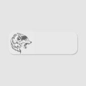 Deze Wolf Graphic Art Animal Name Tag personaliser (Voorkant)