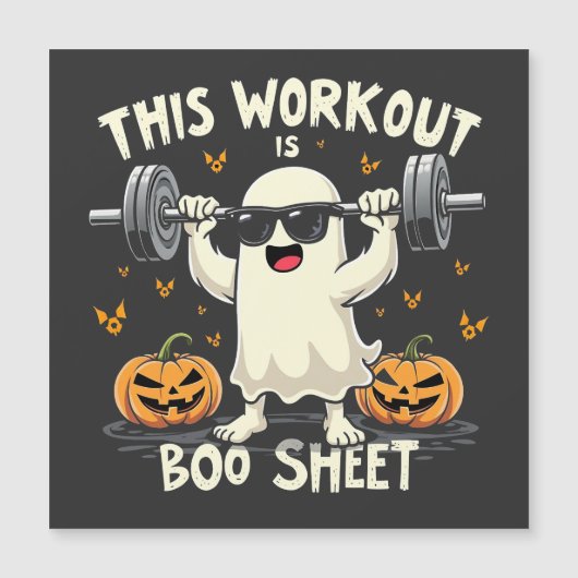 Deze Work-out Is Boo Sheet Spook Halloween Fitness (Voorkant)