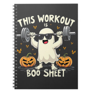 Deze Work-out Is Boo Sheet Spook Halloween Fitness Notitieboek