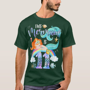 Deze zeemeermin is 11e verjaardag meisjes Unicorn T-shirt
