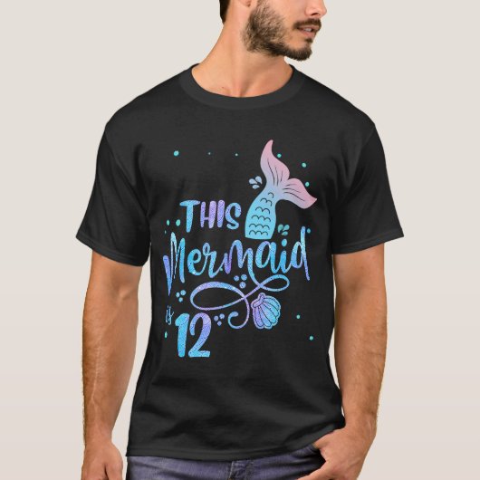 Deze zeemeermin is 12 jaar oud en 12 jaar oud. t-shirt (Voorkant)