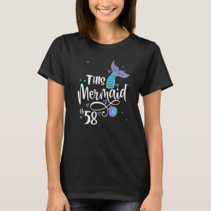 Deze zeemeermin is 58 jaar oud en 58 jaar moeder t-shirt