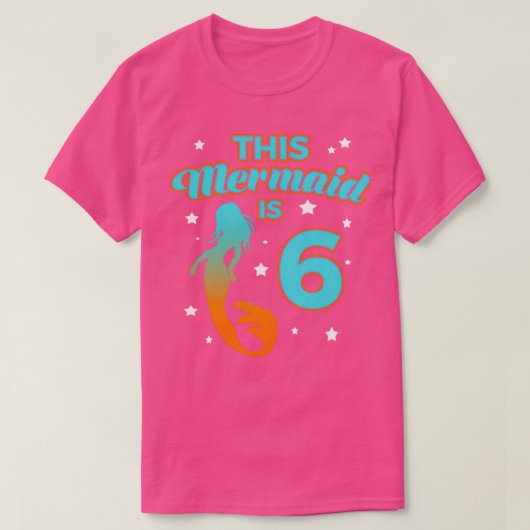 Deze zeemeermin is 6 1 t-shirt (Design voorkant)