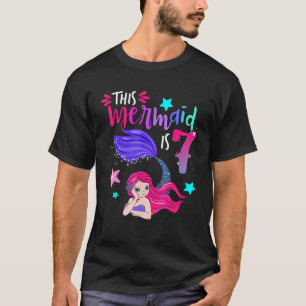 Deze zeemeermin is 7 Schattigee familie bijpassend T-shirt