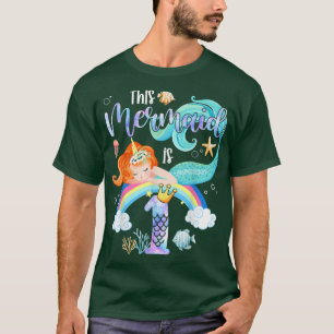 Deze zeemeermin is de eerste verjaardag van meisje t-shirt