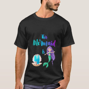 Deze zeemeermin is vier jaar oud meisje. t-shirt