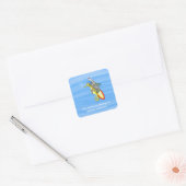 Deze zeepaard behoort tot vierkante sticker (Envelop)