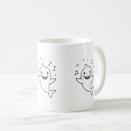 Deze zingende mama haai zal je laten zingen koffiemok (Voorkant rechts)