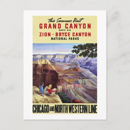 Deze zomer bezoek Grand Canyon Briefkaart (Voorkant)
