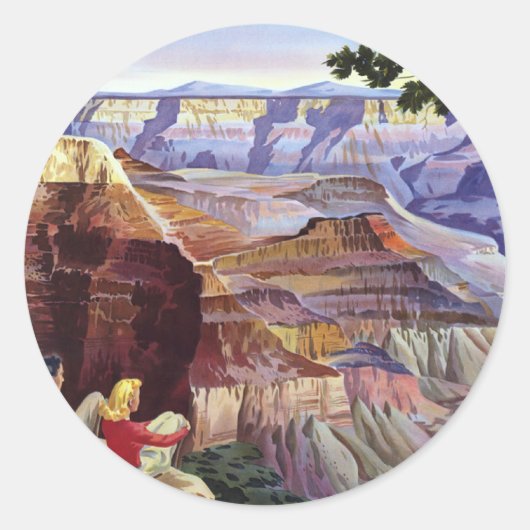 Deze zomer bezoek Grand Canyon Ronde Sticker (Voorkant)