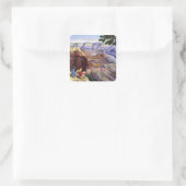 Deze zomer bezoek Grand Canyon Vierkante Sticker (Tas)