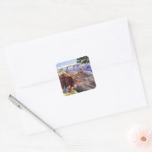 Deze zomer bezoek Grand Canyon Vierkante Sticker (Envelop)