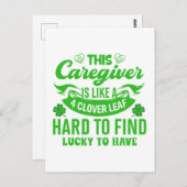 Deze zorgverlener is als klaver Leaf Patrick's Day Briefkaart (Voorkant / Achterkant)
