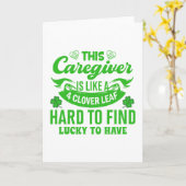 Deze zorgverlener is als klaver Leaf Patrick's Day Kaart (Gele Bloem)
