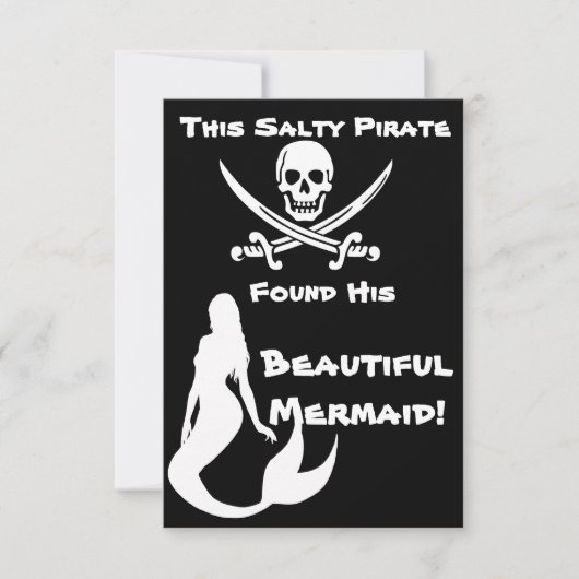 Deze zoute piraat vond zijn mooie zeemeermin kaart (Voorkant)