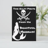 Deze zoute piraat vond zijn mooie zeemeermin kaart (Staand voorkant)