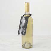 Deze zwart-wit edelman vrijgezellenfeest fles  flessenhanger (Schuin)