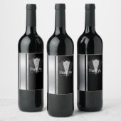 Deze zwarte en witte edelwijn wijn etiket (Flessen)