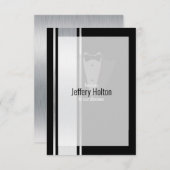 Deze zwarte en witte vlek-bachelorpartij bedankkaart (Voorkant / Achterkant)