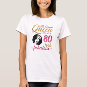 Deze zwarte koningin maakt 80 er geweldig uitzien t-shirt
