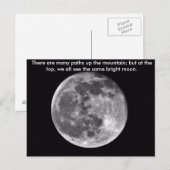 Dezelfde Bright Moon Briefkaart (Voorkant / Achterkant)