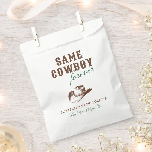 Dezelfde cowboy voor altijd vrijgezellenweekend bedankzakje (Geknipt)
