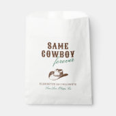 Dezelfde cowboy voor altijd vrijgezellenweekend bedankzakje (Voorkant)