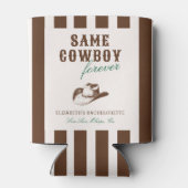 Dezelfde cowboy voor altijd vrijgezellenweekend blikjeskoeler (Achterkant)