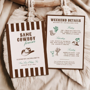 Dezelfde cowboy voor altijd vrijgezellenweekend kaart