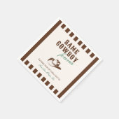 Dezelfde cowboy voor altijd vrijgezellenweekend servet (Hoek)