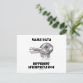 Dezelfde Data Different Interpretation (Duck Rabbi Briefkaart (Staand voorkant)