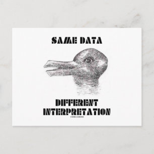 Dezelfde Data Different Interpretation (Duck Rabbi Briefkaart