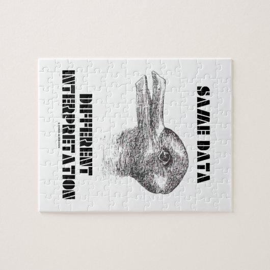 Dezelfde Data Different Interpretation (Duck Rabbi Legpuzzel (Horizontaal)