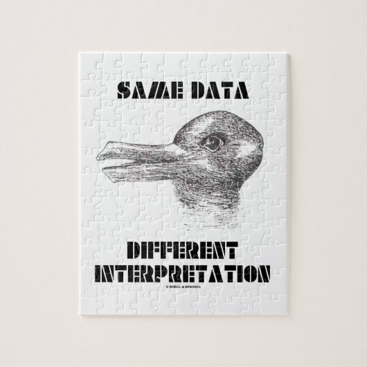 Dezelfde Data Different Interpretation (Duck Rabbi Legpuzzel (Verticaal)